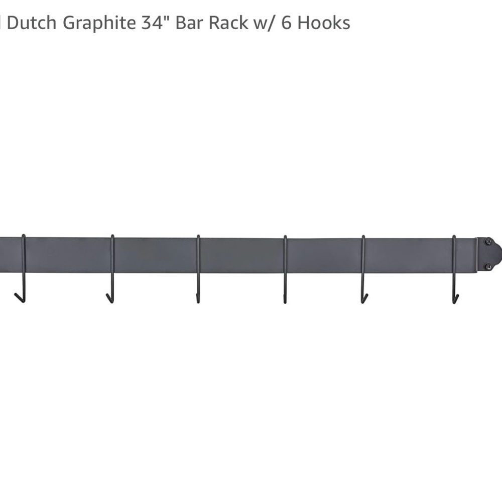Classic 34" Bar-Style Wall-Mount Pot Rack - Picture 2 of 8